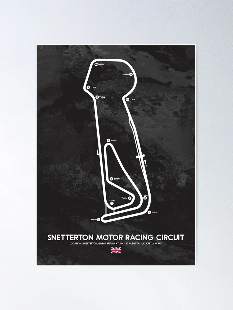 Snetterton Circuit' Poster, picture, metal print, paint by