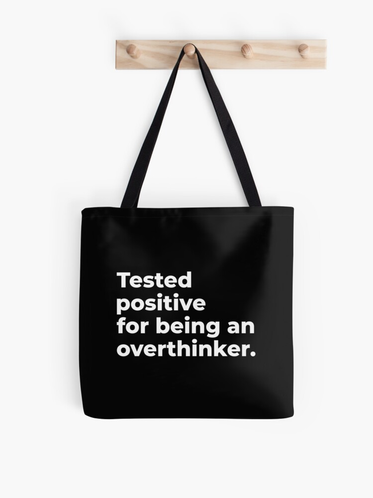 Funny overthinker self-irony quote' Cotton Drawstring Bag