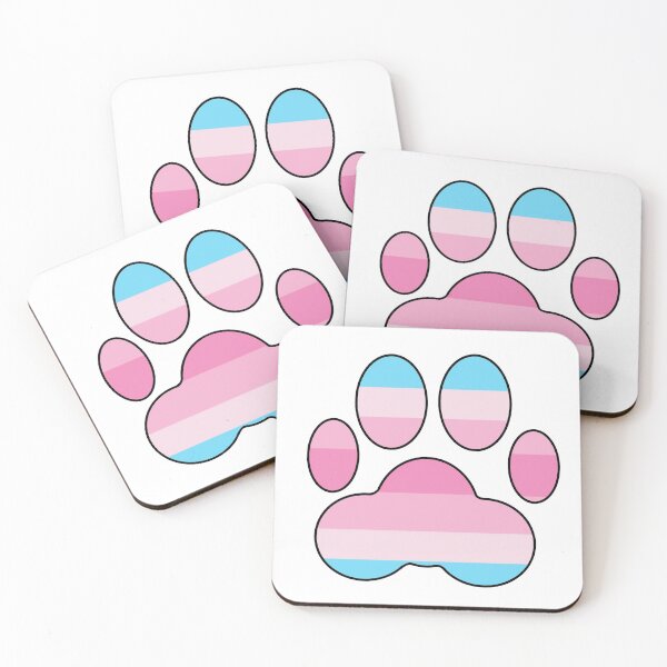 Item preview, LGBT Pride paws, transfeminine designed and sold by EchoSkyArt.