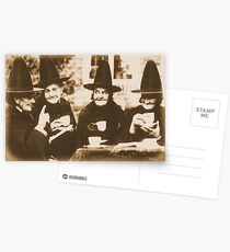 Witches Tea Party - sepia Postcards