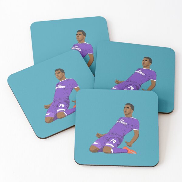 Item preview, Carlos Henrique Casemiro Knee Slide Goal Celebration Madrid designed and sold by PiscesVibes.