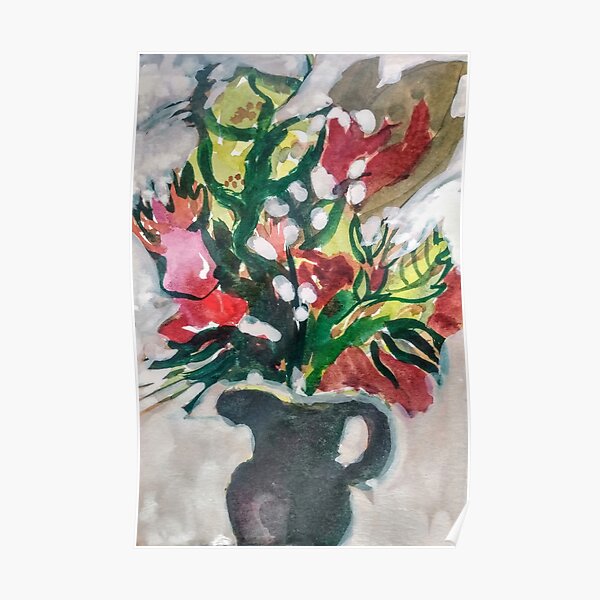 Mixedmedia Floral - Gouache and Watercolour Poster
