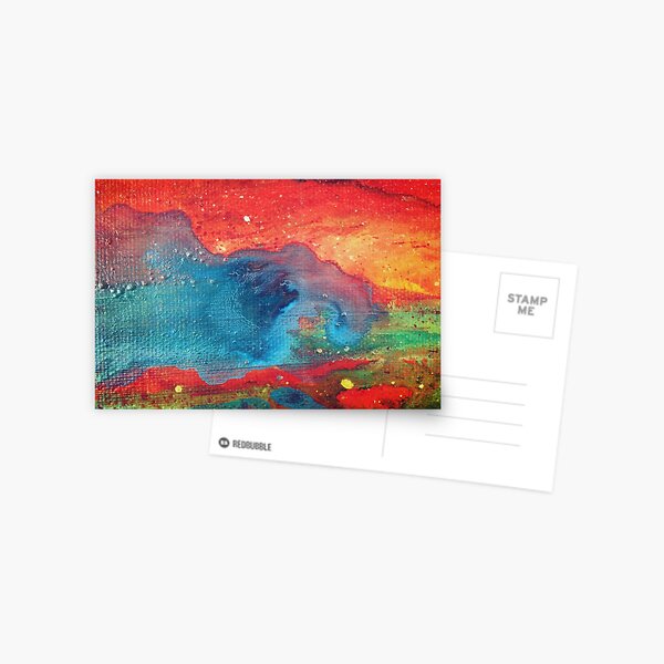 Electric Galaxy Painting Postcard