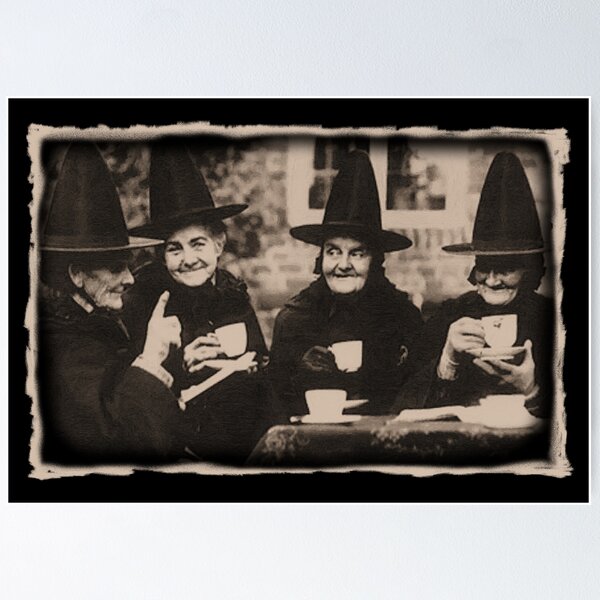 Item preview, Witches Tea Party - old black / white designed and sold by Bela-Manson.