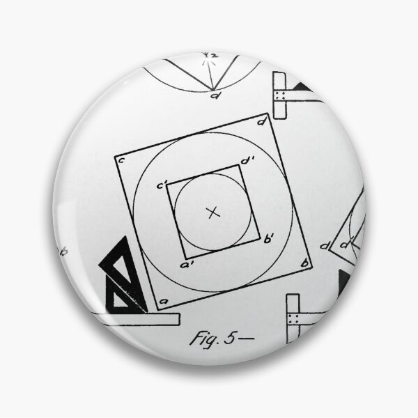 Item preview, Mechanical pen-and-ink drawing of squares at various angles designed and sold by NrvousFella.