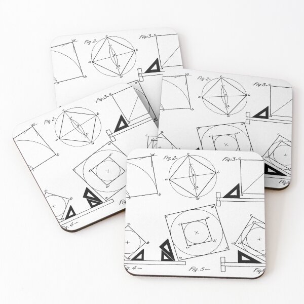 Item preview, Mechanical pen-and-ink drawing of squares at various angles designed and sold by NrvousFella.