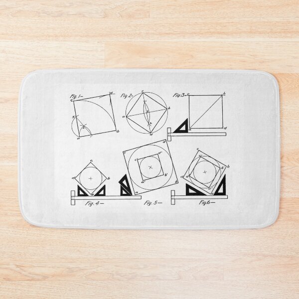 Item preview, Mechanical pen-and-ink drawing of squares at various angles designed and sold by NrvousFella.
