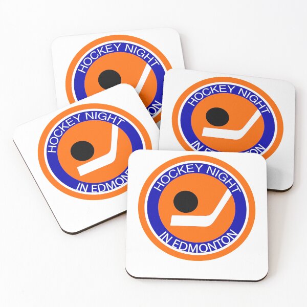 Item preview, Hockey Night In Edmonton logo. Funny Father's Day gift. Vintage Canadian Canada. Oilers parody ice puck design. designed and sold by GTOATlogos.