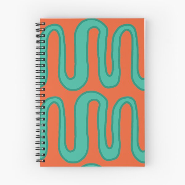 Item preview, Squiggly Meander in Blue and Red designed and sold by Miranda Benson.