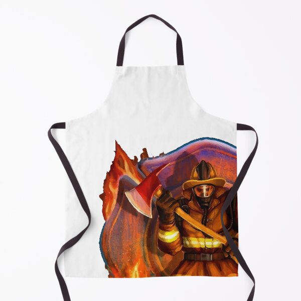 Item preview, Firefighter watercolor image designed and sold by SheaHMC.