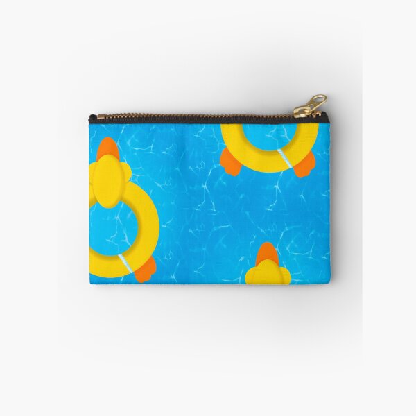 Item preview, Cute Inflatable Yellow Ducky Swimming Pool Float - Turquoise Waves with Floaty Summer Fun designed and sold by PrettyLittlePic.