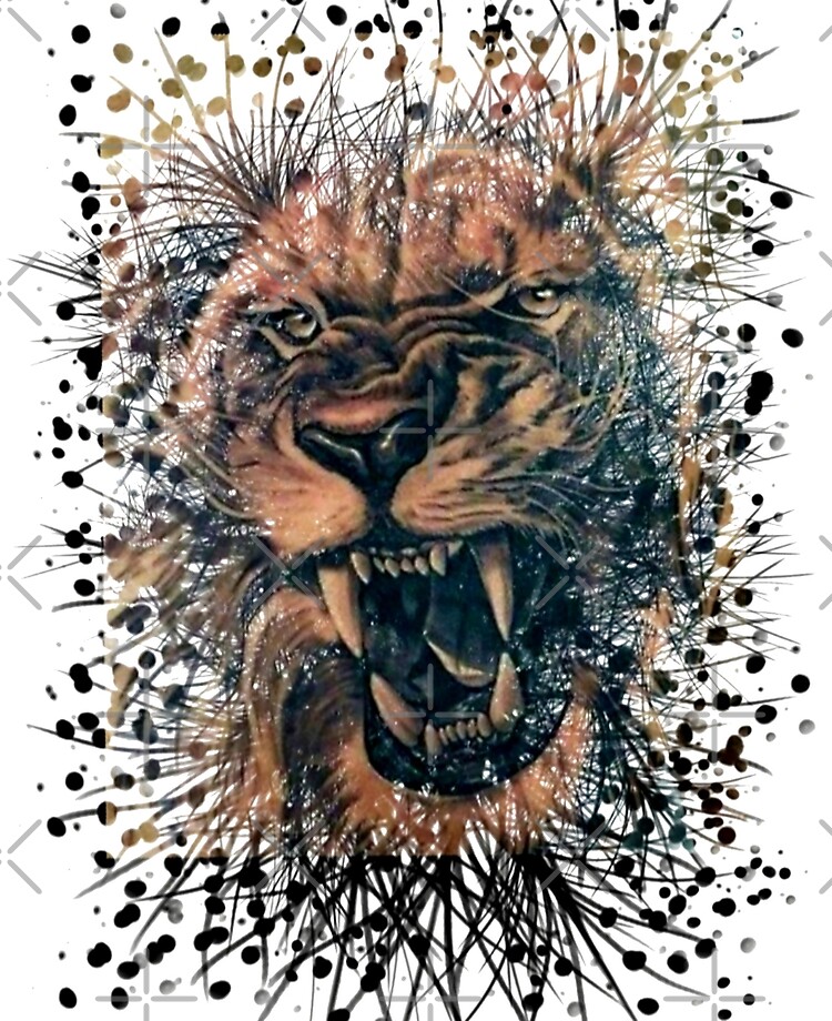 Funda y vinilo para iPad «Cara de leones feroces» de attracdionz | Redbubble