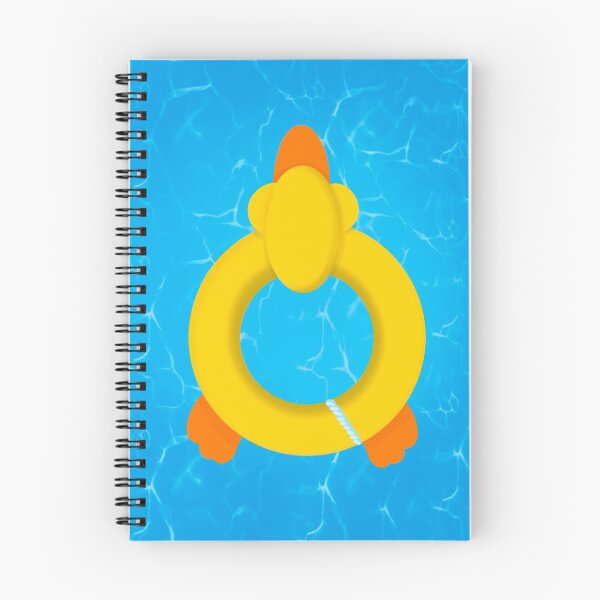 Item preview, Cute Inflatable Yellow Ducky Swimming Pool Float - Turquoise Waves with Floaty Summer Fun designed and sold by PrettyLittlePic.