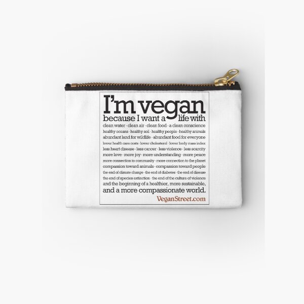 Item preview, I'm vegan because I want... black type designed and sold by VeganStreet.