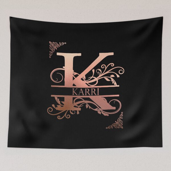 Item preview, Karri Personalized Name Gifts with Beautiful Rose Gold Monogram Letter K. Simply Best Gift Ideas for Karri designed and sold by ArteSquare.