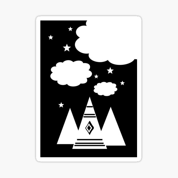 Vista previa del artículo con la obra «Nube de Tepee», diseñado y vendido por Pine Lime Designs.