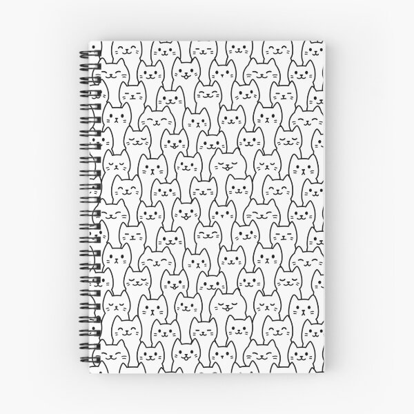 Item preview, Cute cartoon cat doodle pattern designed and sold by irmirx.