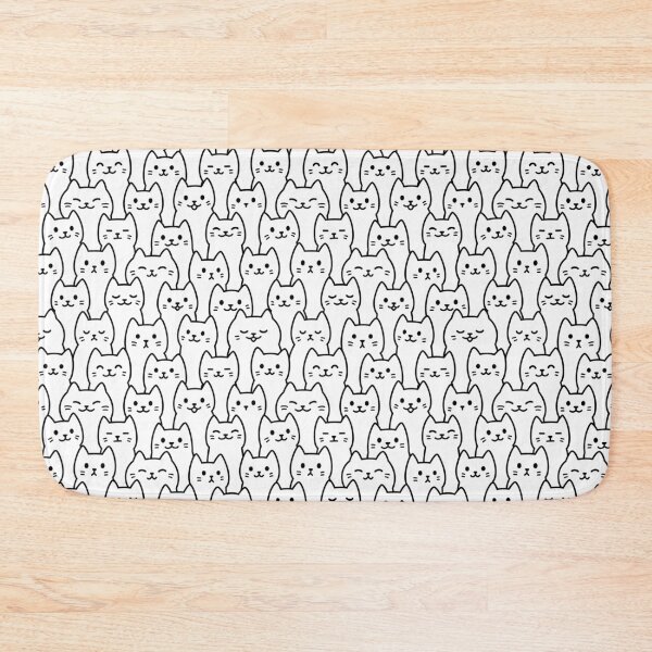 Item preview, Cute cartoon cat doodle pattern designed and sold by irmirx.