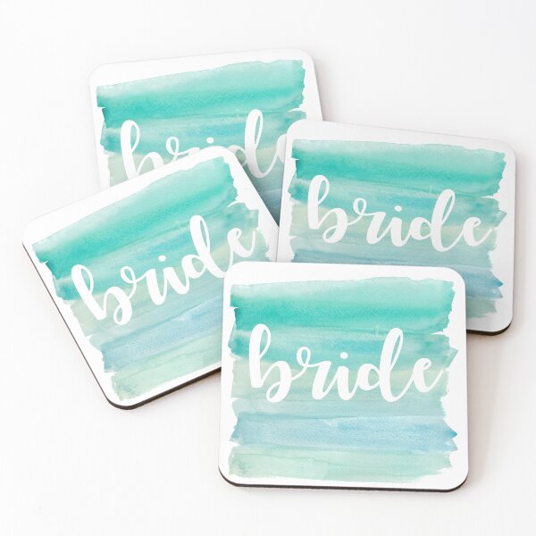 Item preview, Beachy Watercolor Bride Bachelorette Party Matching Set designed and sold by allymadethis.