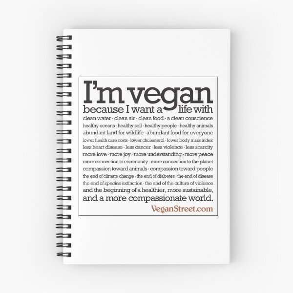 Item preview, I'm vegan because I want... black type designed and sold by VeganStreet.