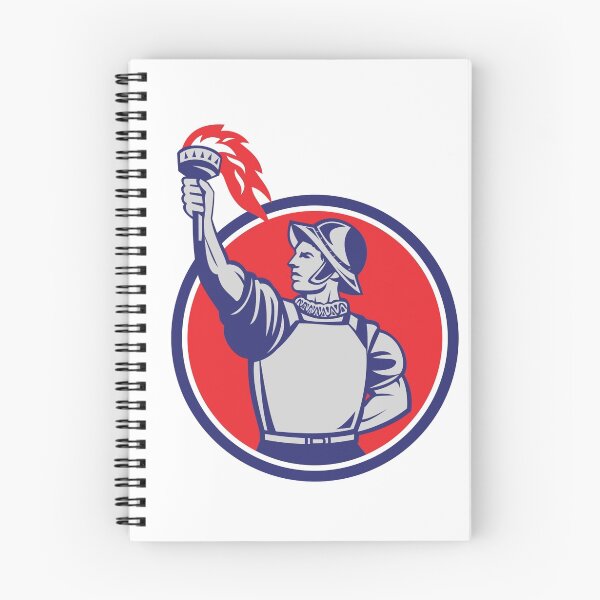 Item preview, Spanish Conquistador Lifting Torch Circle Retro designed and sold by patrimonio.