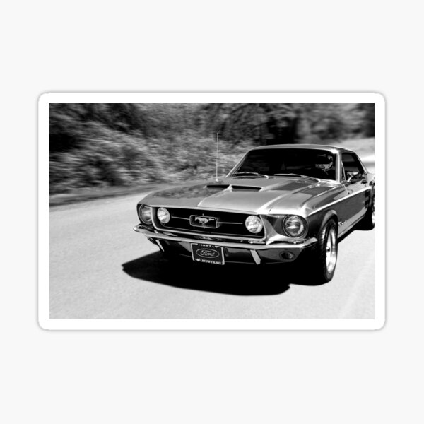 1967 Ford Mustang B/W Sticker