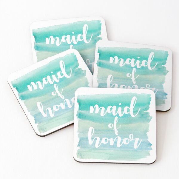 Item preview, Beachy Watercolor Maid of Honor Bachelorette Party Matching Set designed and sold by allymadethis.