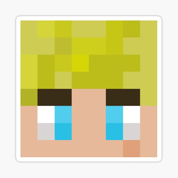 Tommyinnit Minecraft Head Sticker For Sale By Rylee Redbubble