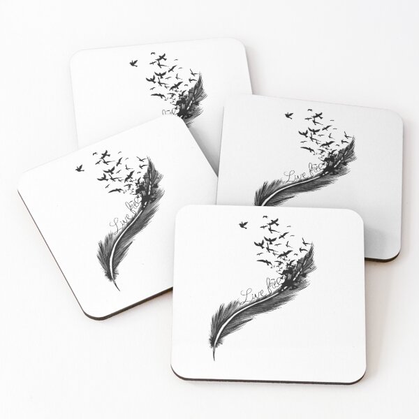 Item preview, Feather with birds designed and sold by attracdionz.
