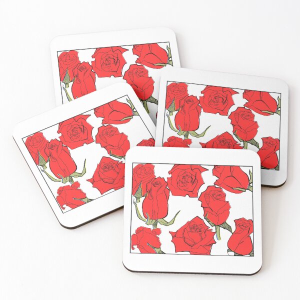 Item preview, framed roses with offset color designed and sold by AriadneSullivan.