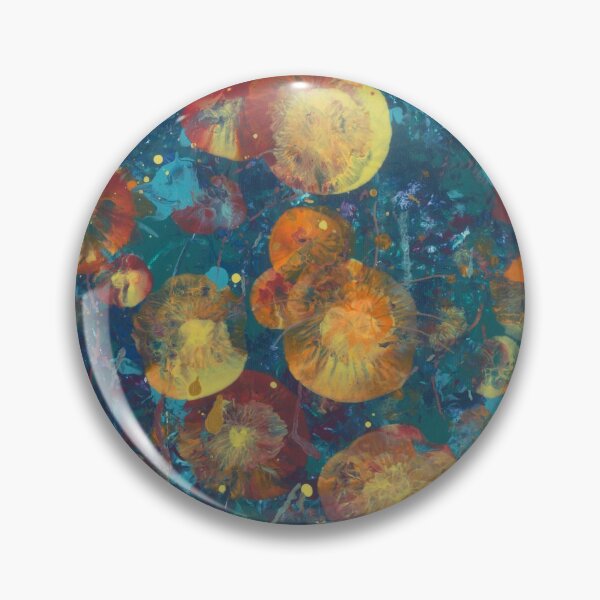 Item preview, Yellow Orange Spheres on Steel Teal designed and sold by dabblerinksie.