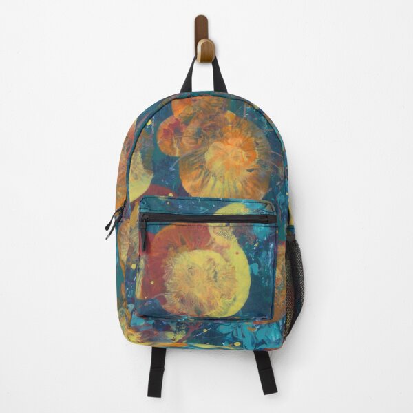 Item preview, Yellow Orange Spheres on Steel Teal designed and sold by dabblerinksie.