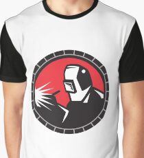 Welder Arc Welding Circle Retro Graphic T-Shirt