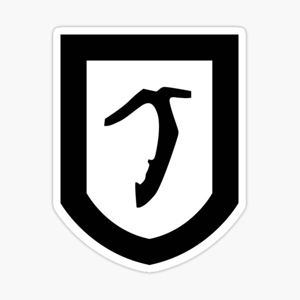 Pickaxe Shield Sticker