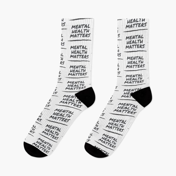 Item preview, Mental Health Matters - black and white text design designed and sold by 10pmCreations.