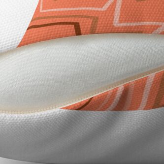 Alternate view of Electric Tangerine Funky Abstract Lines Throw Pillow