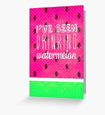Drinking Watermelon Greeting Card