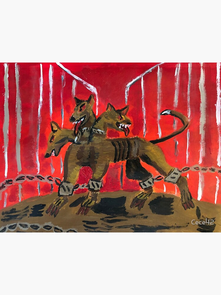 "Cerberus guarding the gates of hell " Poster by Cece42 Redbubble