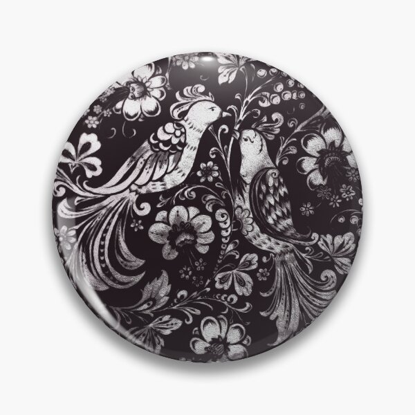 Item preview, Folk Art Birds In Brown / Monochromatic  designed and sold by wild.geranium.design.