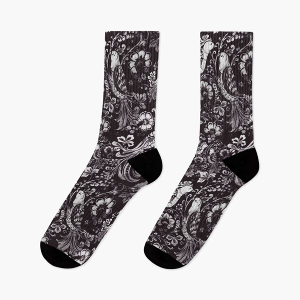 Item preview, Folk Art Birds In Brown / Monochromatic  designed and sold by wild.geranium.design.