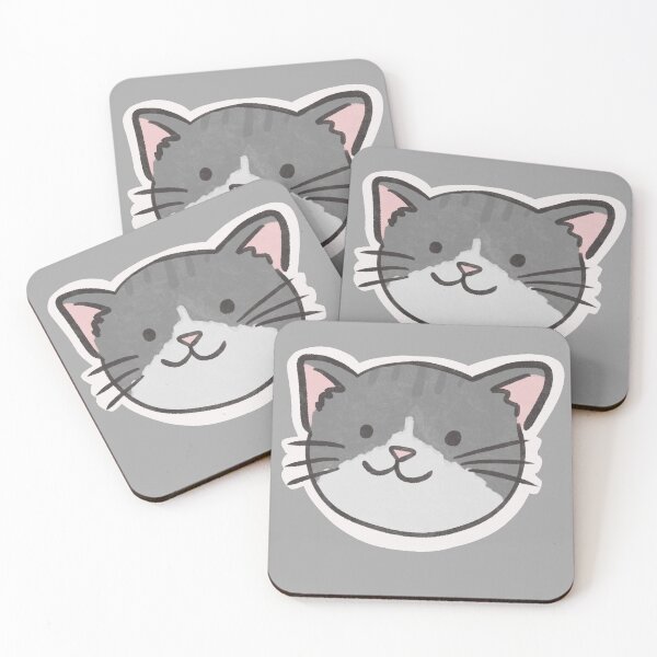 Item preview, grey kitty designed and sold by Samantha Mutrey-Swain.