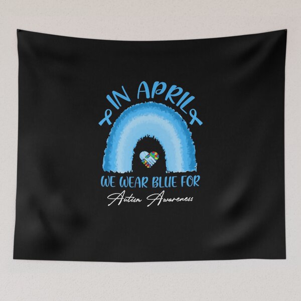 Item preview, In April We Wear Blue For Autism Awareness Hands In Heart designed and sold by cadieuxart.