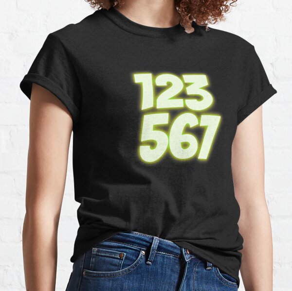  123 567  Salsa Rhythm Neon Numbers Classic T-Shirt