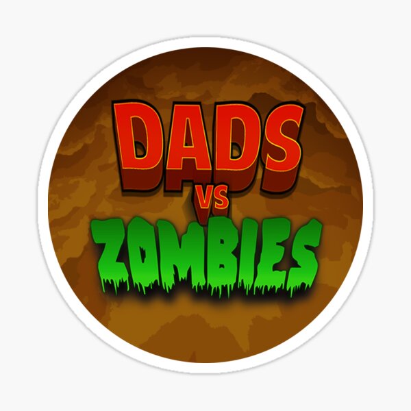 Dads vs Zombies Logo Glossy Sticker