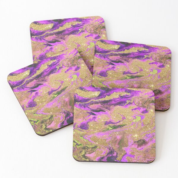 Item preview, Purple Lavender and Gold Glitter Swirls designed and sold by WOW TeesAndThings.