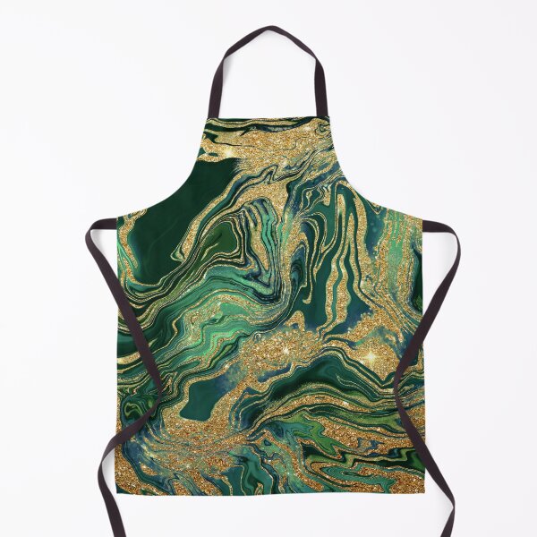 Item preview, Forrest Green and Gold Glitter Swirls designed and sold by WOW TeesAndThings.