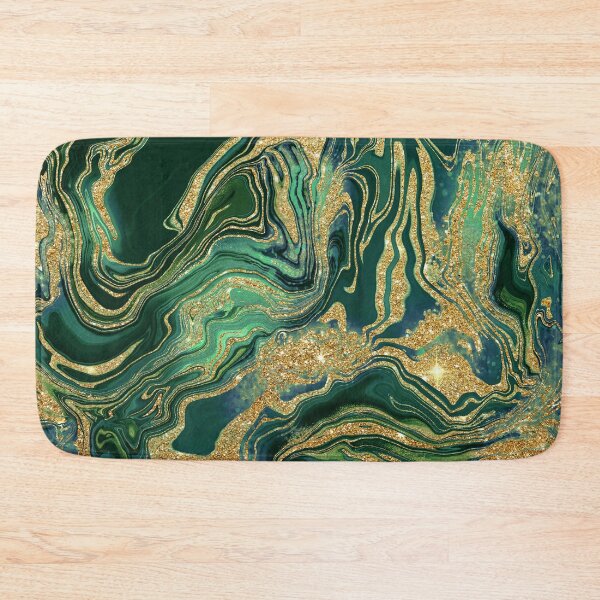 Item preview, Forrest Green and Gold Glitter Swirls designed and sold by WOW TeesAndThings.