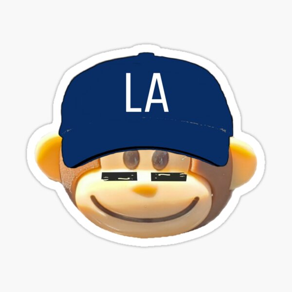 Los Angeles Dodgers Sticker Dodger blue Emoji Baseball, Los