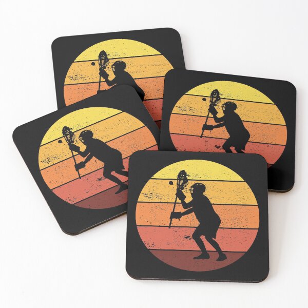 Item preview, Jugador de lacrosse Entrenador del equipo Portero Vintage Retro Atardecer designed and sold by CuteDesigns1.