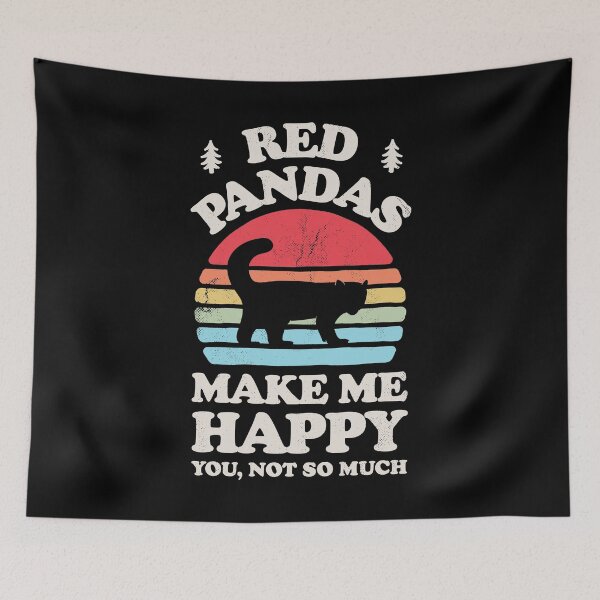Item preview, Red Pandas Make Me Happy Sunset Retro Shirt for Men Women Boys Girls Kids Animal Lover Gifts designed and sold by LiqueGifts.